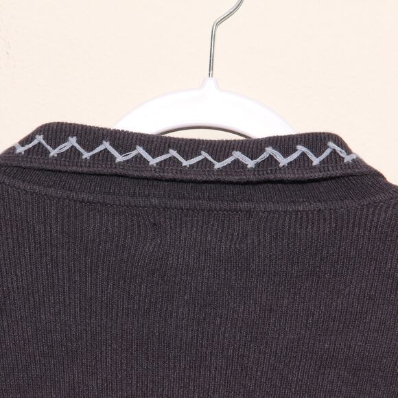 Vintage Woolrich Zip Front Cardigan Sweater Size Large Embroidered - Picture 6 of 7